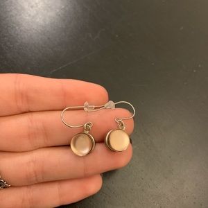 Sterling Silver light pink earrings